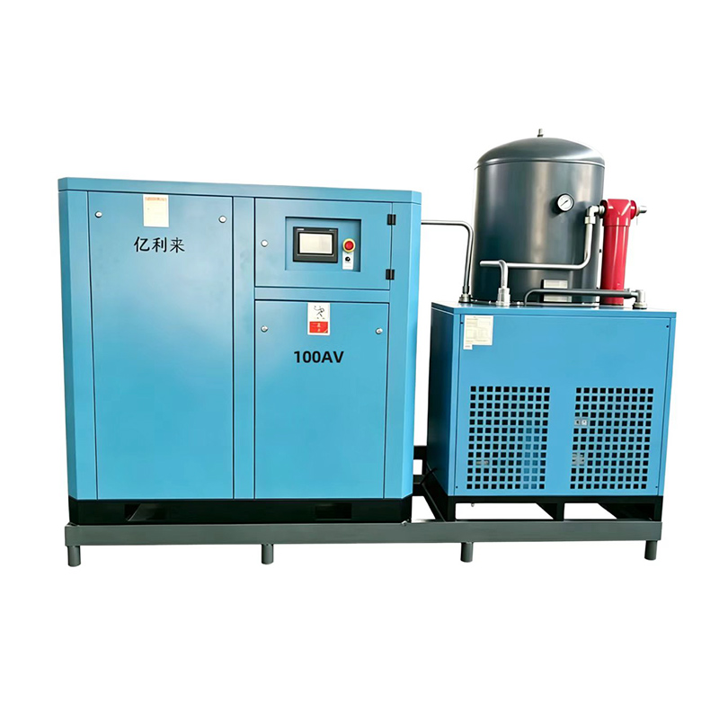 75kW Skid Mounted Tekanan Rendah Kelajuan Tetap Pemampat Udara Satu Peringkat